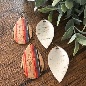 Cork & Cowhide Earring Bundle